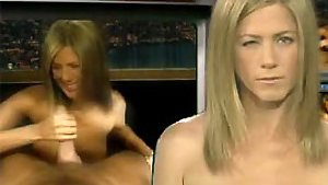 Jennifer Aniston and Cameron Diaz Stroking Cocks in Celebrity Porn Video 